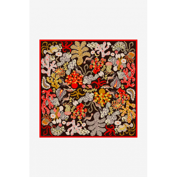 Inoui Editions šilko skara JARDIN BROWN